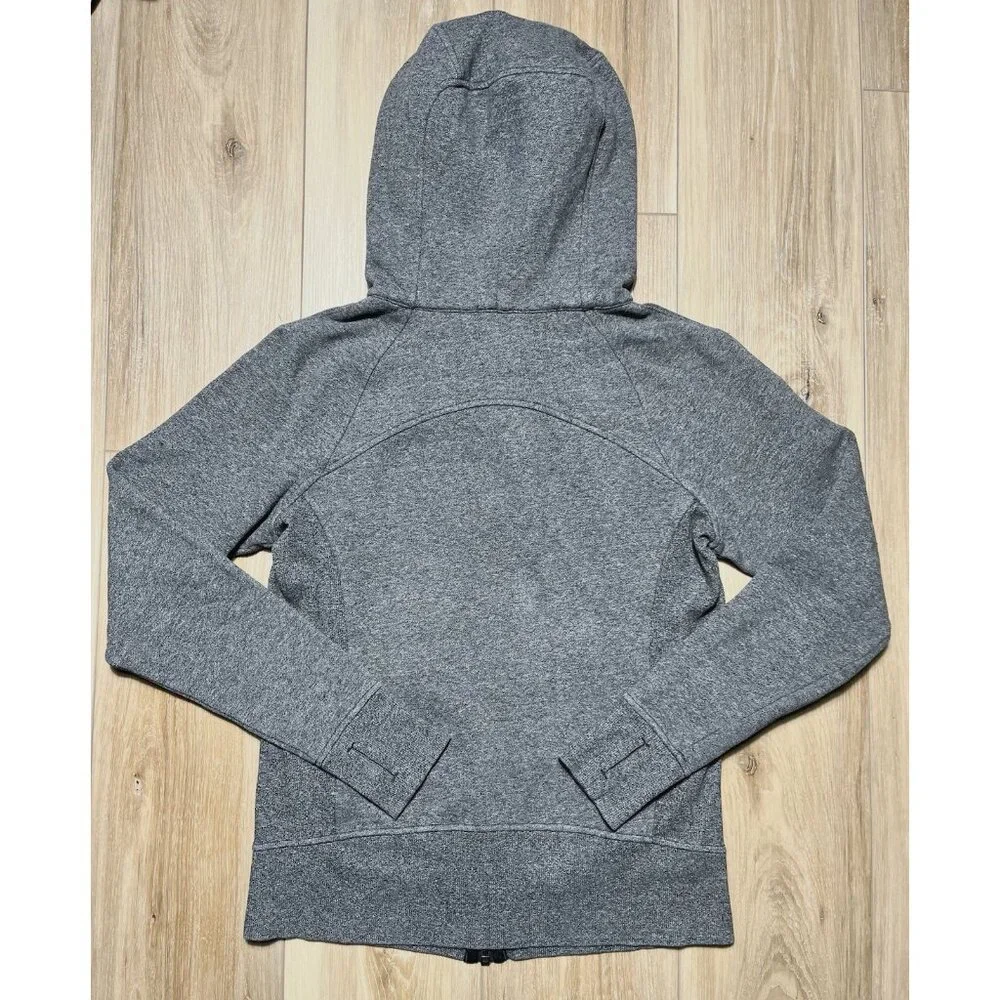 Lululemon Gray Full Zip Up Hoodie Scuba Jacket - Women Size 6 - Picture 10 of 16